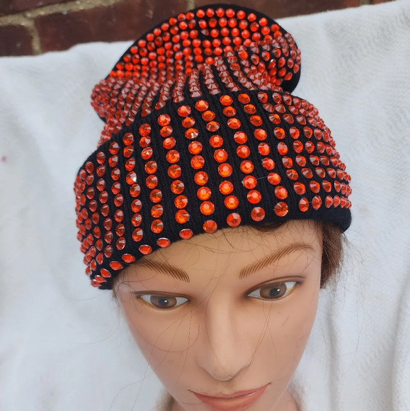 Dolls Kill Rhinestone Studded beanie NWT - Picture 2 of 10